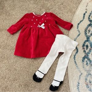 Little Me 2PC Christmas Dress Set